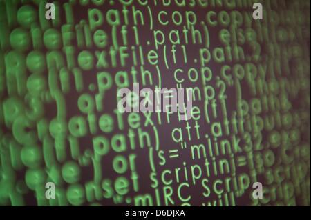 ILLUSTRATION - An illustrated picture shows the source code of a ...