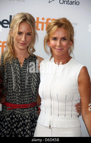 Producer Trudie Styler (r) and her daughter, actress Mickey Sumner arrive at the premiere of 'Imogene' during the Toronto International Film Festival at Ryerson Theatre in Toronto, Canada, on 07 September 2012. Photo: Hubert Boesl Stock Photo