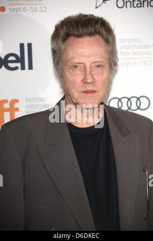 Actor Christopher Walken arrives at the premiere of 'Seven Psychopaths' during the Toronto International Film Festival at Ryerson Theatre in Toronto, Canada, on 07 September 2012. Photo: Hubert Boesl Stock Photo