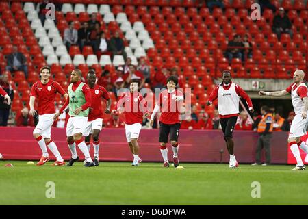 Standard Liege team group, APRIL 16, 2013 - Football / Soccer : Belgian 'Jupiler Pro League' Play-off match between Standard de Liege and KRC Genk at the Stade Maurice Dufrasne in Liege, Belgium. (Photo by AFLO) Stock Photo