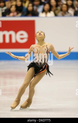 Zhang Kexin (CHN), APRIL 13, 2013 - Figure Skating : the ISU World team Trophy Figure Skating Championships Women's free skating at Yoyogi 1st Gymnasium, Tokyo, Japan. (Photo by AFLO SPORT) Stock Photo