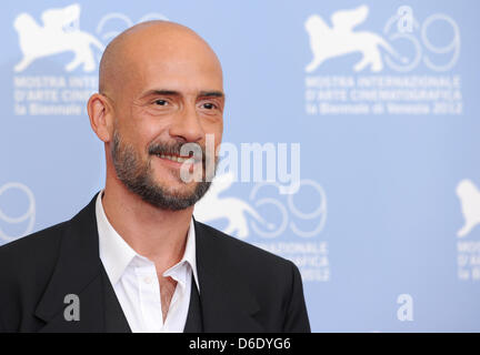 Italian actor Gian Marco Tognazzi attends the photocall for the movie 'Bella Addormentata' at the 69th Venice Film Festival in Venice, Italy, 04 September 2012. Photo: Jens Kalaene Stock Photo