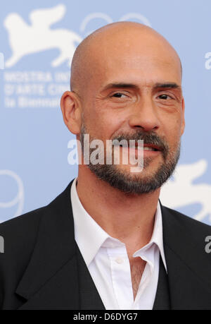 Italian actor Gian Marco Tognazzi attends the photocall for the movie 'Bella Addormentata' at the 69th Venice Film Festival in Venice, Italy, 04 September 2012. Photo: Jens Kalaene Stock Photo