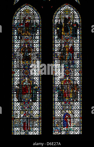Stained Glass Window In Liverpool's Anglican Cathedral Stock Photo