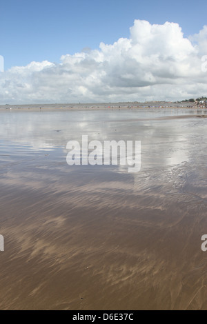 Long Stretch of open beach in Westward Ho! Stock Photo