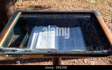 Directory of names at the Vietnam Veterans Memorial in Washington, D.C. that allow visitors to locate any of the casualties of the war on Sunday, January 15, 2012..Credit: Ron Sachs / CNP Stock Photo