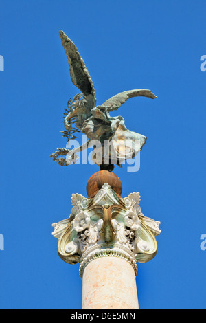 National Monument to Victor Emmanuel II (fragment). Venice Square in Rome. Stock Photo