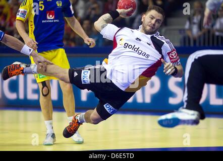 handball in the jump shot Stock Photo - Alamy