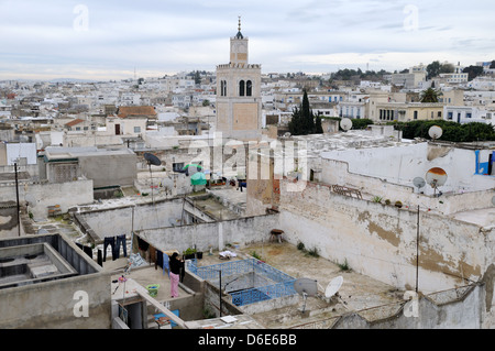 Rooftops of Tunis Medina Tunisia Stock Photo