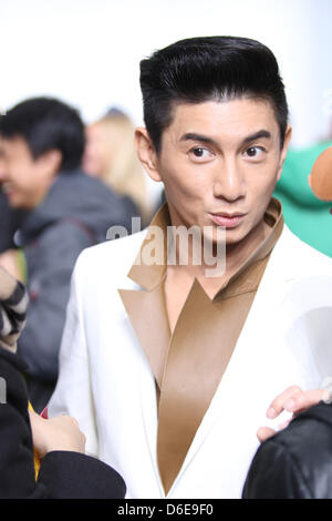 Taiwanese singer and actor Nicky Wu attends the presentation of Dior Homme fall/winter 2012/2013 collection during the Paris Men's fashion week, in Paris, France, 21 January 2012. The Paris Men's fashion week runs until 22 January 2012. Photo: Hendrik Ballhausen Stock Photo