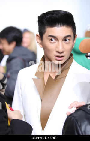 Taiwanese singer and actor Nicky Wu attends the presentation of Dior Homme fall/winter 2012/2013 collection during the Paris Men's fashion week, in Paris, France, 21 January 2012. The Paris Men's fashion week runs until 22 January 2012. Photo: Hendrik Ballhausen Stock Photo