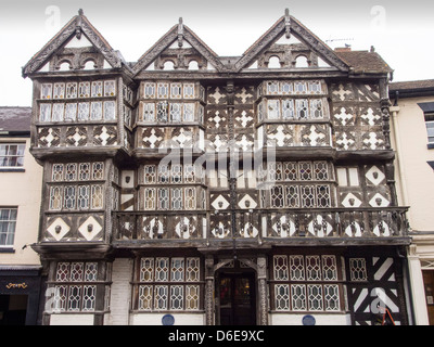The Feathers Hotel in Ludlow, southern Shropshire, UK Built in 1619 by a local lawyer Rees Jones Stock Photo