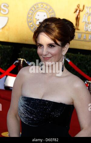 US actress Tina Fey attends the 18th Annual Screen Actor's Guild - SAG - Awards at Shrine Auditorium in Los Angeles, USA, on 29 January 2012. Photo: Hubert Boesl Stock Photo