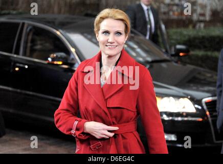 Danish Prime Minister Helle Thorning-Schmidt arrives for the EU summit on debt crisis in Brussels, Belgium, 30 January 2012. Photo: FKPH Stock Photo