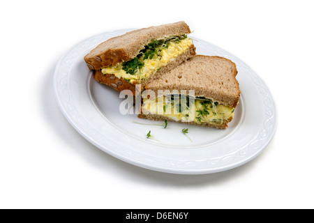 Cress brown bread sandwich Stock Photo