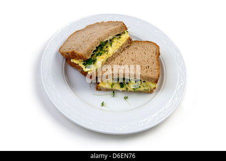 Cress brown bread sandwich Stock Photo
