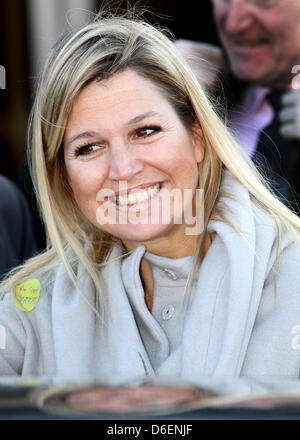 Princess Maxima of The Netherlands attends the opening of the profession orientation fair 'Westland on stage' for students of the VMBO in Poeldijk, The Netherlands, 07 February 2012. Photo: Patrick van Katwijk NETHERLANDS OUT Stock Photo