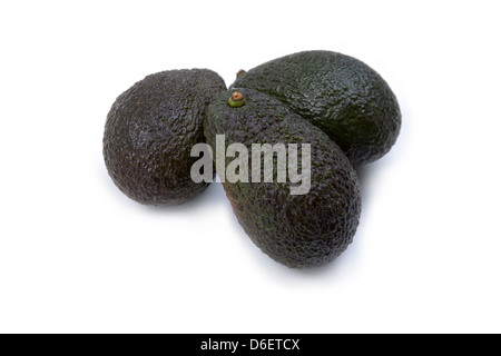 Avocados on white background Stock Photo