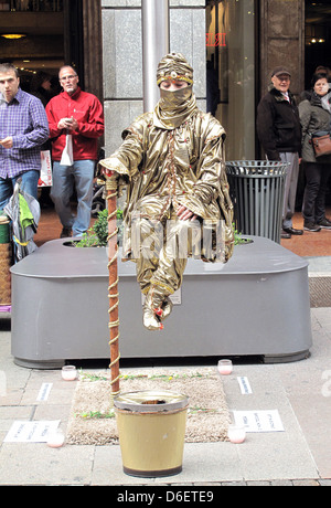 street entertainer/artist in Milan Italy Stock Photo