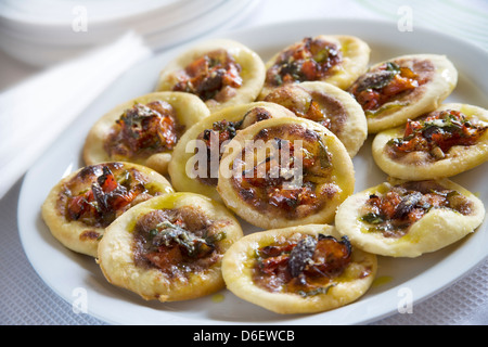 Cooked pizzette Stock Photo