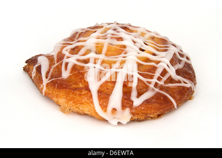 Danish pastry with white icing Stock Photo