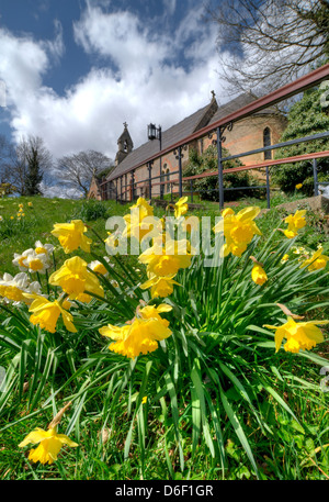 Spring at St Wilfrid's Church in Wilford, Nottingham England UK Stock Photo
