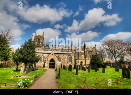 Spring at St Wilfrid's Church in Wilford, Nottingham England UK Stock Photo