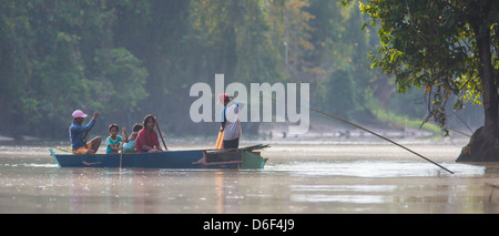 Traditional lure bait wicker fishing trap, Lower Kinabatangan River,  Sandakan district, Sabah, Borneo, Malaysia, Southeast Asia Stock Photo -  Alamy