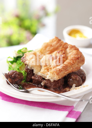 Steak and Ale Pie Stock Photo