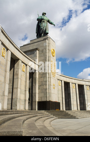 Memorial recording the Soviet Union's participation in World War II in Berlin Germany Stock Photo