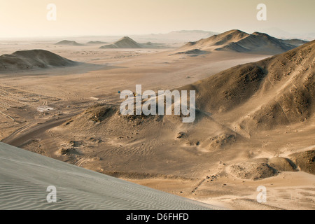 Desert around Besique Beach (Balneario de Besique). Stock Photo