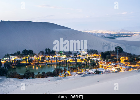 Huacachina Oasis. Ica, Department of Ica, Peru. Stock Photo