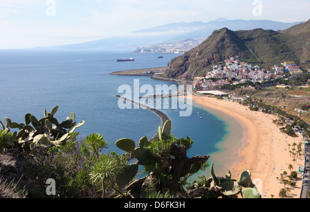 Playa de Las Teresitas, a famous beach near Santa Cruz de Tenerife in the north of Tenerife, Canary Islands, Spain Stock Photo