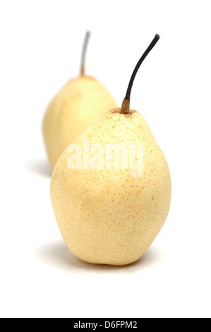 Nashi, Asian, or Sand Pears on white background Stock Photo