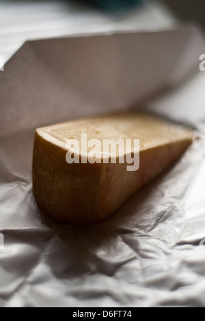Wedge of Mature Cheddar Cheese Stock Photo