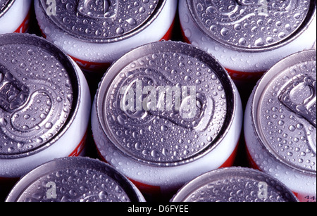 Drink can tops Stock Photo