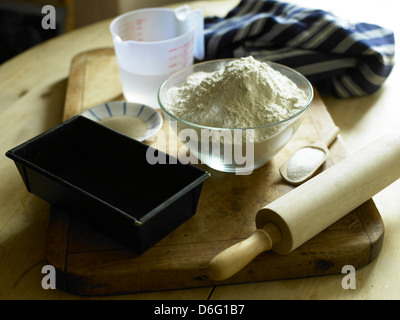 Ingredients for bread making Stock Photo