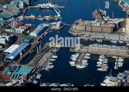 Victoria and Alfred Waterfront, Cape Town, South Africa - aerial Stock Photo