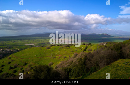Mount Avital and Mount Bental Nature Reserve, Golan Heights, Israel best walking trails in the Golan Heights, Israel. Stock Photo