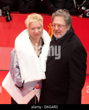 German director Doris Dörrie and her partner Martin Moszkowicz arrive for the premiere of the movie 'Farewell, My Queen' ('Les Adieux à la reine') during the 62nd Berlin International Film Festival, in Berlin, Germany, 09 February 2012. The movie has been selected as the Berlinale's opening film and is part of the main competition. The 62nd Berlinale takes place from 09 to 19 Febru Stock Photo