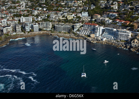 Luxury apartments, Bantry Bay, Cape Town, South Africa - aerial Stock Photo