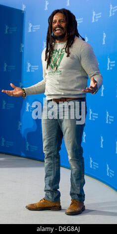 Jamaican musician Rohan Marley posing during the photocall for the movie 'Marley' during the 62nd Berlin International Film Festival, in Berlin, Germany, 12 February 2012. The movie is presented in the section Berlinale Special at the 62nd Berlinale running from 09 to 19 February. Photo: Tim Brakemeier  +++(c) dpa - Bildfunk+++ Stock Photo