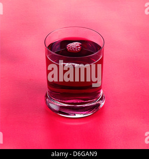 Glass of Red Grape Juice Stock Photo