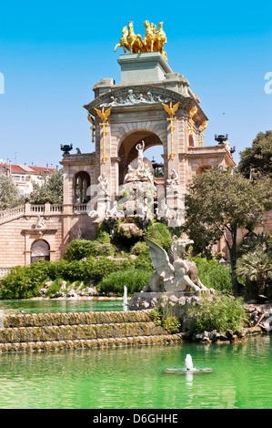 The Cascada (Waterfall) monument in Parc de la Ciutadella in Barcelona Stock Photo
