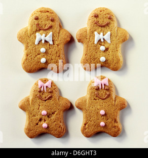 Gingerbread Men and Gingerbread Women Stock Photo