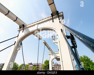 Amsterdam, The Netherlands, Ziehbruecke Skinny Bridge Stock Photo