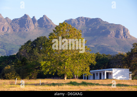 Building at the wine estate in Stellenbosch, South Africa Stock Photo