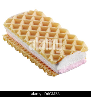 Pink and White Marshmallow Wafers Stock Photo