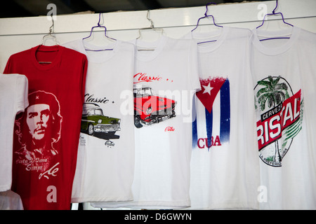 Souvenirs at market and shops, Cuban city of Havana, La Habana, Cuba, South America, Latin America Stock Photo