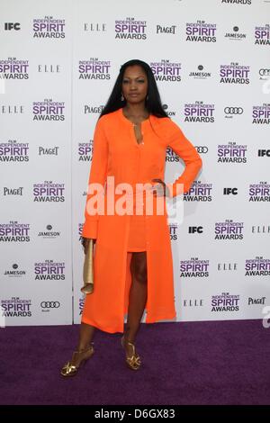 Actress Garcelle Beauvais attends the 27th Annual Film Independent Spirit Awards in a tent on Santa Monica Beach in Los Angeles, USA, on 25 February 2012. Photo: Hubert Boesl Stock Photo